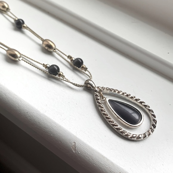 Jewelry - ⚫️ Black Stone & Pearl Necklace ⚫️